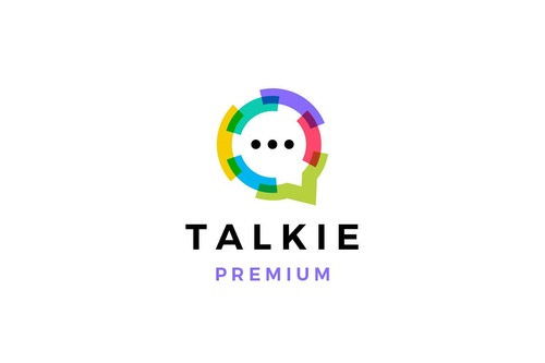 Talk chat bubble logo vector