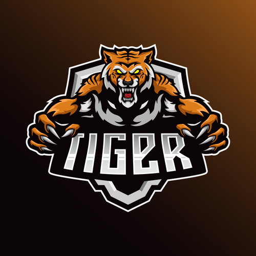 Tiger e sports logo vector