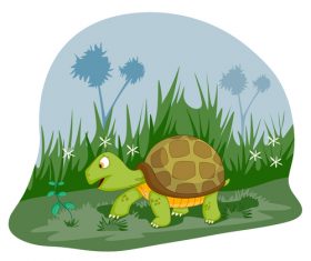 Tortoise cartoon vector
