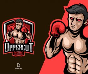 Uppercut boxing logo vector