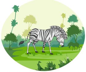 Zebra cartoon vector