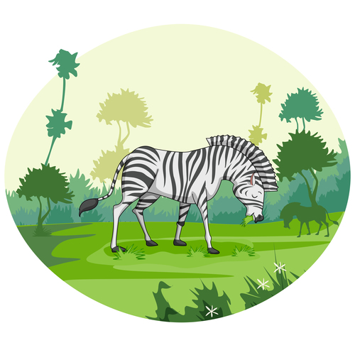 Zebra cartoon vector
