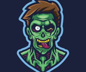 Zombie esport logo vector