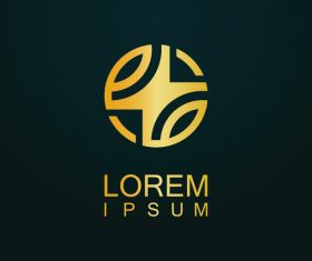 abstract round gold vector logo