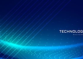Blue abstract technology background vector