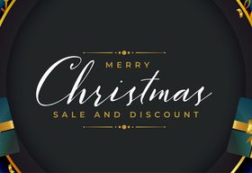 Celebration banner merry christmas festival with balloons gift boxes vector