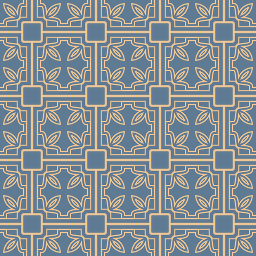 Checkered flowers seamless pattern vector