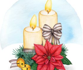 Christmas candle vector