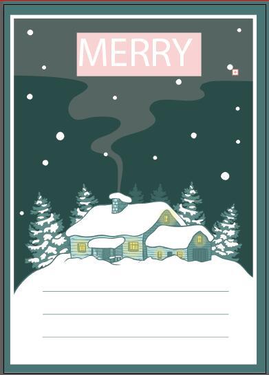 Christmas postcard vector