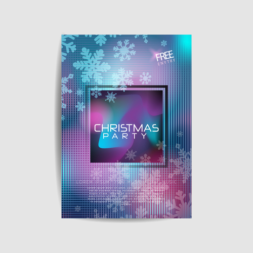 Christmas poster vector