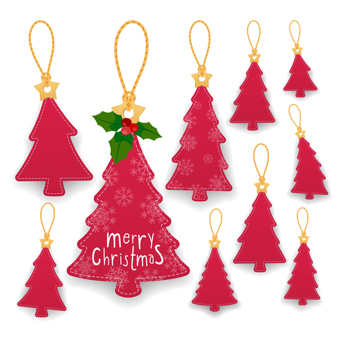 Christmas tree label vector