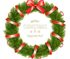 Christmas wreath vector