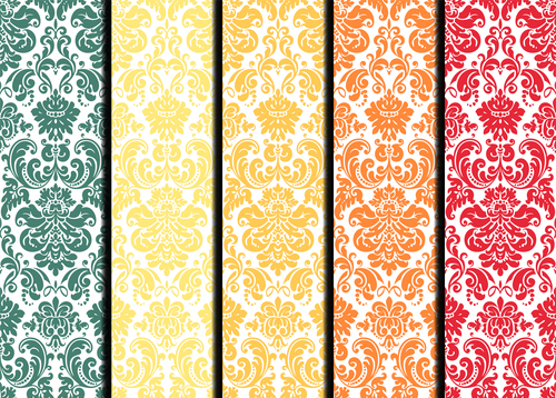 Colorful floral pattern seamless background vector