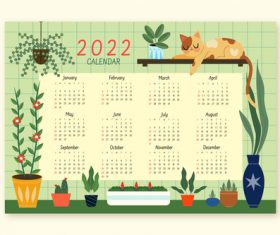 Creative 2022 calendar template vector