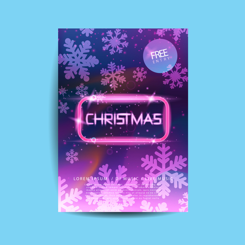 Design Christmas poster vector