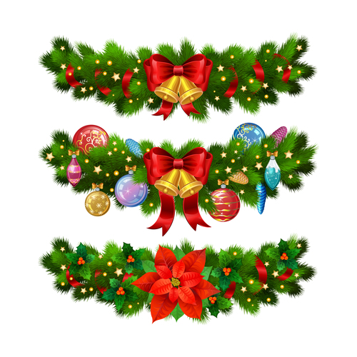 Design christmas ornament banner vector