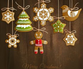 Different Christmas gingerbread vector