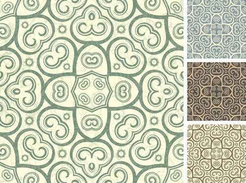 Different color wall wallpaper patterns background vector
