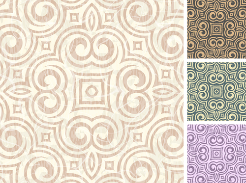 Four color wall wallpaper patterns background vector