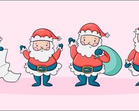 Funny santa cartoon vector