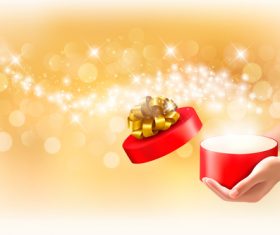 Give you a christmas gift vector