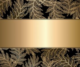 Leaf golden background vector