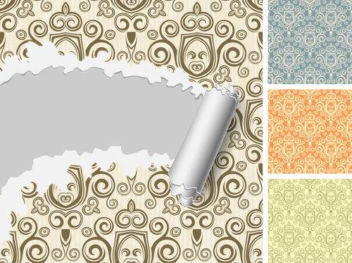 Light color wall wallpaper patterns background vector
