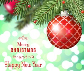 Merry Christmas and Happy New Year vector