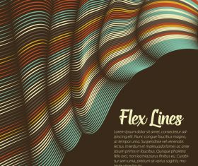 Overlay decorative background flex lines vector