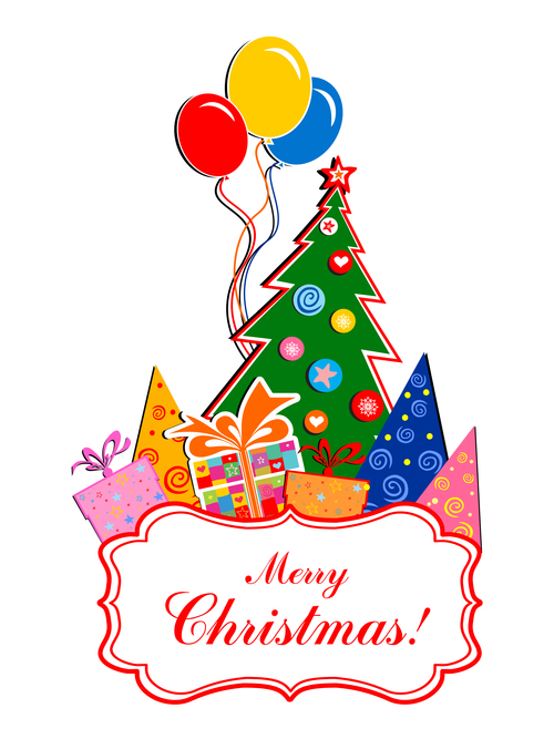 Painting Christmas Poster Vector
