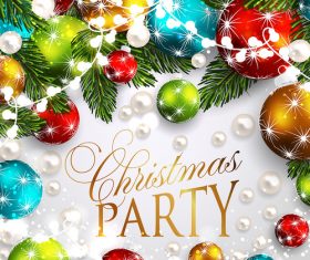 Party poster vector christmas