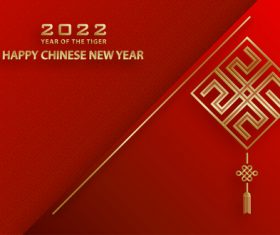 Red background china new year greeting card vector