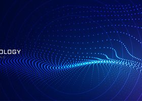 Ripple abstract background blue vector