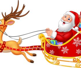Santa Claus giving gifts for Christmas vector