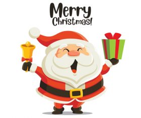 Santa selling gifts vector