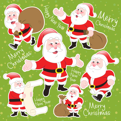 Santa sticker vector