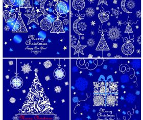 Seamless Christmas elements pattern background vector