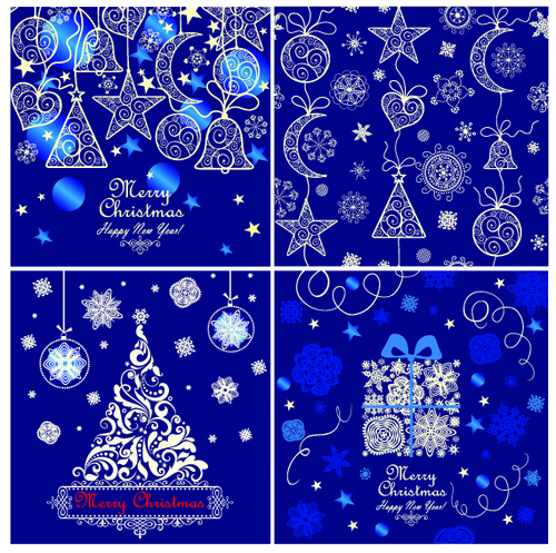 Seamless Christmas elements pattern background vector