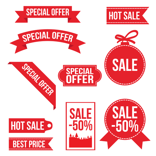 Special offer label vector