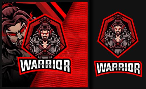 Strong warrior legend logo vector