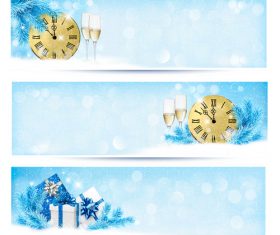 Waiting for the new year banner vector
