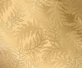Yellow leaves seamless background vector