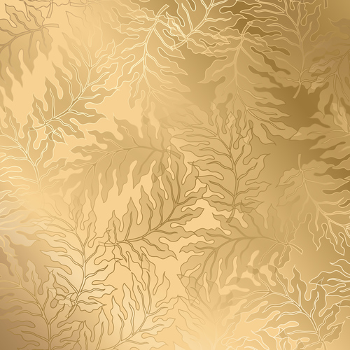 Yellow leaves seamless background vector