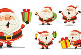 santa claus 2022 collection vector