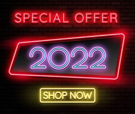 2022 Christmas special offer font effect vector