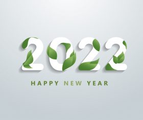 2022 green font effect vector