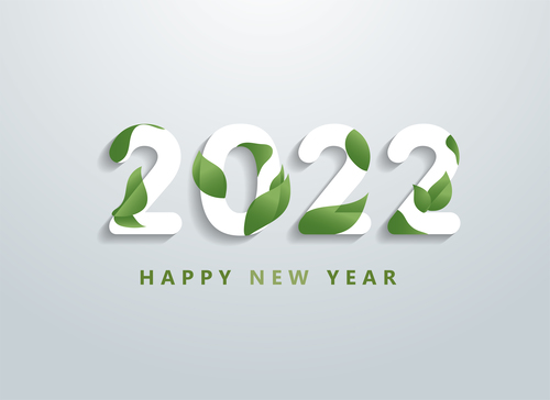 2022 green font effect vector