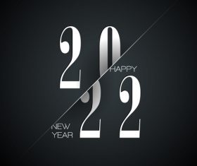 2022 text effect in vector
