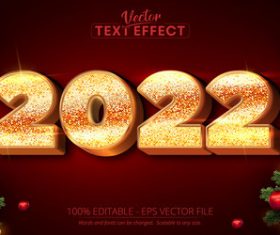 3d 2022 editable text style effect vector