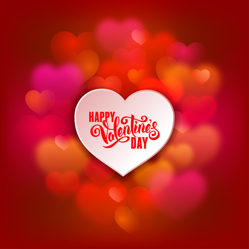 Abstract background valentine card vector